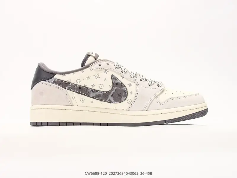 耐克 Nike Air Jordan 1 x Travis Scott AJ1倒勾 乔一倒钩 ‘DIY’定制 耐克 低帮文化篮球鞋 完美品质出货 CW6688-120 #20273634043065